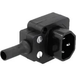 Plug E, 3 pole, cable assembly, screw connection, black, PX0685