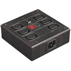 Distribution strip 6-fold, free-standing, black, PXD701/561/10/1