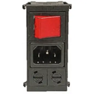 Combination element plug C14, 3 pole, snap-in, plug-in connection, black, BZV03/Z0000/09 - 1