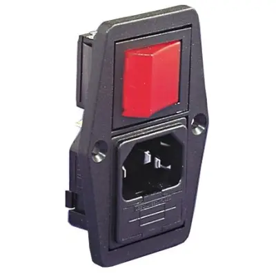 Combination element plug C14, 3 pole, screw mounting, plug-in connection, black, BVB01/Z0000/10 - 1