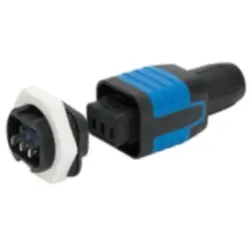 Plug/socket kit S15, 3 pole, cable assembly, plug-in connection, 1.5 mm², black, 4312.0005