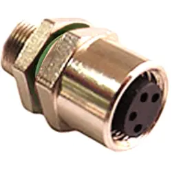 Panel socket, M8, 5 pole, strand connection, screw locking, straight, PXMBNI08FPF05BFL001