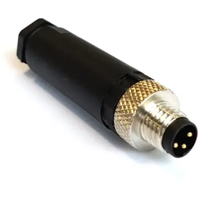 Plug, M8, 3 pole, screw connection, screw locking, straight, PXPPAM08FIM03AST - 1