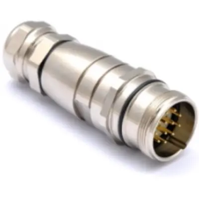 Plug, M23, 19 pole, solder connection, screw locking, straight, PXMBNI23FIM19ASC - 1