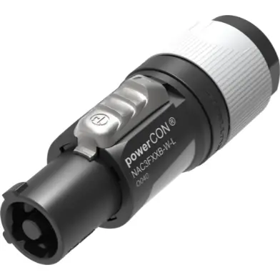 Jack, 2 pole + PE, screw connection, 1.5-2.5 mm², black, NAC3FXXB-W-L - 1