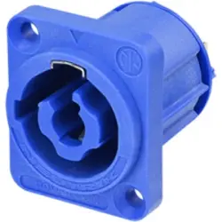 Panel plug, 3 pole, screw mounting, plug-in connection, 2.5 mm², blue, NAC3MPXXA-WOT