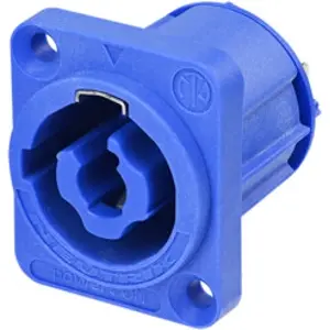 Panel plug, 3 pole, screw mounting, plug-in connection, 2.5 mm², blue, NAC3MPXXA-WOT - 1
