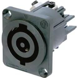 Panel plug IEC 62368-1, 3 pole, screw mounting, screw connection, 2.5-6.0 mm², black, NAC3MP-HC