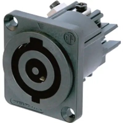 Panel plug IEC 62368-1, 3 pole, screw mounting, screw connection, 2.5-6.0 mm², black, NAC3MP-HC - 1