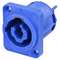 Panel plug, 3 pole, chassis mounting, plug-in connection, 2.5 mm², blue, NAC3MPXXA