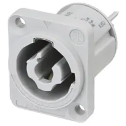 Panel plug, 3 pole, chassis mounting, plug-in connection, 2.5 mm², gray, NAC3MPXXB