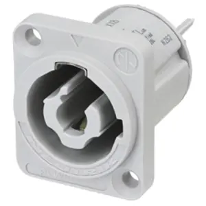 Panel plug, 3 pole, chassis mounting, plug-in connection, 2.5 mm², gray, NAC3MPXXB - 1