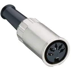 Jack, 3 pole, solder cup, bayonet locking, straight, 0122 03