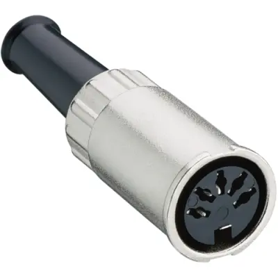 Jack, 4 pole, solder cup, bayonet locking, straight, 0122 04 - 1