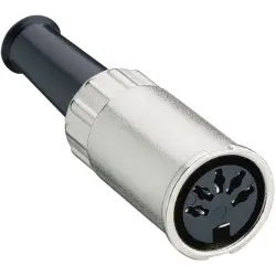 Jack, 4 pole, solder cup, bayonet locking, straight, 0122 04