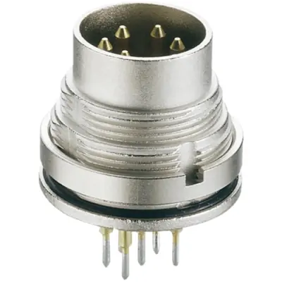 Panel plug, 3 pole, THT, screw locking, straight, 0317 03 - 1