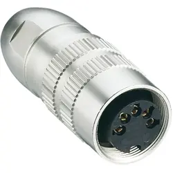 Jack, 8 pole, solder cup, screw locking, straight, 0321 08-1