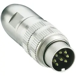Plug, 8 pole, solder cup, screw locking, straight, 0332-1 08-1