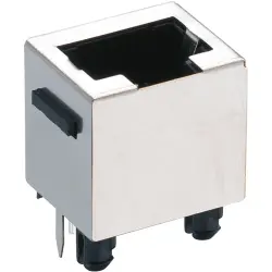 Socket, RJ45, 8 pole, 8P8C, solder connection, PCB mounting, P 136
