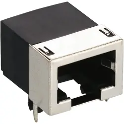 Socket, RJ45, 8 pole, 8P8C, solder connection, PCB mounting, P 137 S