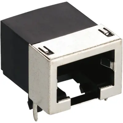 Socket, RJ45, 8 pole, 8P8C, solder connection, PCB mounting, P 137 S - 1