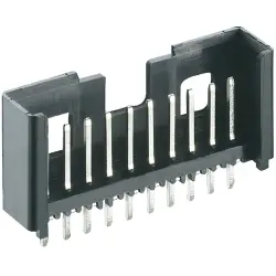 Pin header, 7 pole, pitch 2.5 mm, straight, black, 2,5 MSF/O 07