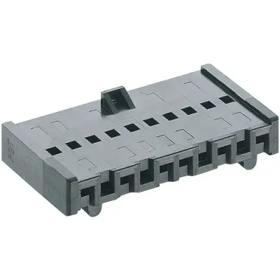 Socket housing, 2 pole, pitch 2.5 mm, straight, black, 3114 02 VP15 - 1