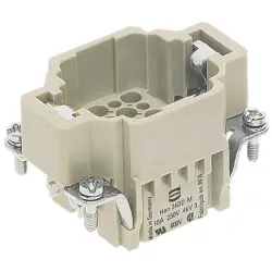 Pin contact insert, 6B, 24 pole, unequipped, crimp connection, with PE contact, 09160243001