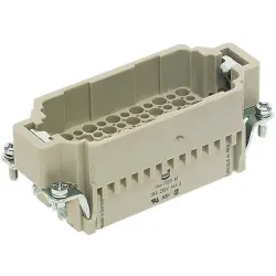Pin contact insert, 16B, 72 pole, unequipped, crimp connection, with PE contact, 09160723001