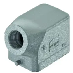 Grommet housing, size 6B, die-cast aluminum, M20, angled, longitudinal bow locking, IP65/IP66/IP67, 19300061540