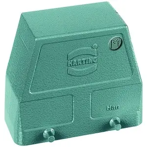 Grommet housing, size 10B, die-cast aluminum, M32, angled, cross bow locking, IP65/IP66/IP67, 19300100527 - 1