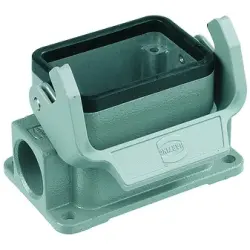 Surface mount housing, size 6B, die-cast aluminum, M20, angled, longitudinal bow locking, IP65, 19300061250