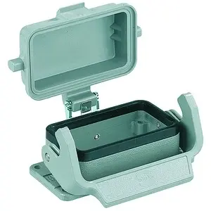 Surface mount housing, size 16B, die-cast aluminum, longitudinal bow locking, IP65, 09300160306 - 1