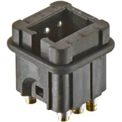 Pin contact insert, 3A, 6 pole, equipped, screw connection, 09700062616