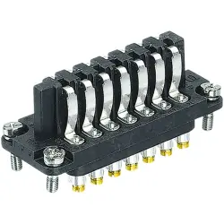 Pin contact insert, 10A, 14 pole, equipped, screw connection, 09700142811