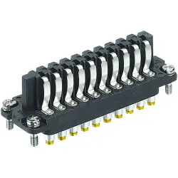 Pin contact insert, 16A, 20 pole, equipped, screw connection, 09700202817