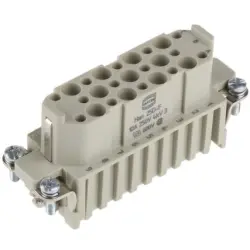 Socket contact insert, 16A, 25 pole, unequipped, crimp connection, with PE contact, 09210253101