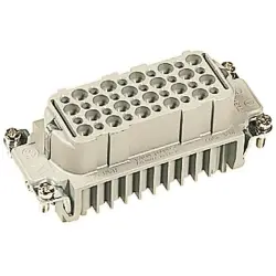 Socket contact insert, 16B, 40 pole, unequipped, crimp connection, with PE contact, 09210403101