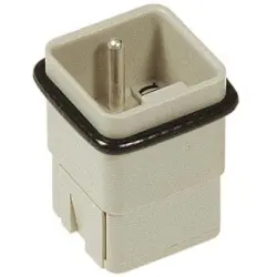 Pin contact insert, 3A, 5 pole, unequipped, crimp connection, with PE contact, 09120053001