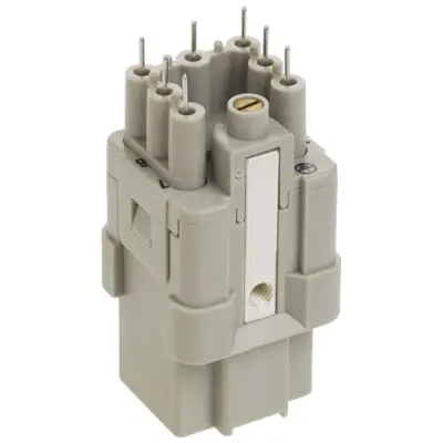 Socket contact insert, 3A, 7 pole, unequipped, crimp connection, with PE contact, 09120073101 - 1
