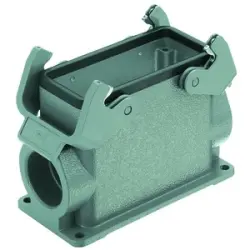 Surface mount housing, size 16B, die-cast aluminum, 2 x M32, angled, cross bow locking, IP65, 19300160272