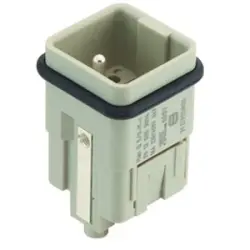 Pin contact insert, 3A, 5 pole, unequipped, crimp connection, with PE contact, 09120053004