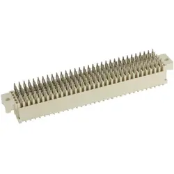 Female connector, 160 pole, z-a-b-c-d, pitch 3.7 mm, press-in connection, straight, nickel-plated, 02021602601