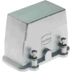 Grommet housing, size 16B, die-cast aluminum, 1 x M40, angled, screw locking, IP65, 19620400543