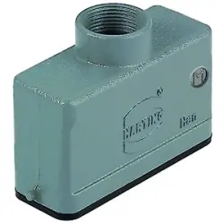 Grommet housing, size 16A, die-cast aluminum, M20, straight, longitudinal bow locking, IP65, 19200161440