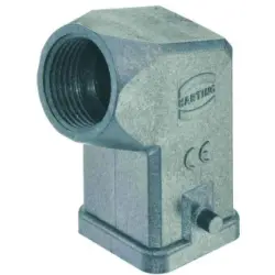 Grommet housing, size 3A, PC, 1 x PG11, angled, longitudinal bow locking, IP44/IP65/IP67, 09200030627