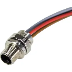 Panel plug, M12, 4 pole, screw locking, straight, 21035961506