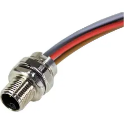 Panel plug, M12, 4 pole, screw locking, straight, 21035991506