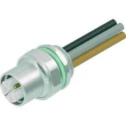 Panel socket, M12, 5 pole, screw locking, straight, 21035992515