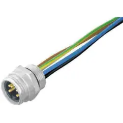 Panel plug, 7/8", 3 pole, screw locking, straight, 21043161305